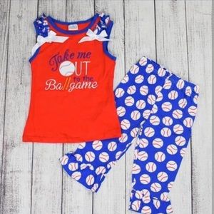 Girl baseball outfit